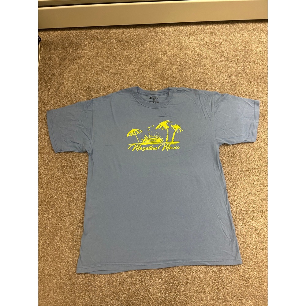 Carnival T-Shirt Mens XL Blue Excellent Mazatlan Mexico Cruise Souvenir Tee